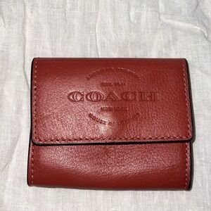 Coach Men's Coin Natural Wallet F24652 Terracotta Leather Wristlet